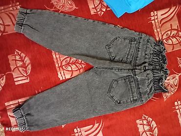hamile walvari: Uşaq cins şalvarı – Yavrucak Jeans - Rəng: tünd boz/“washed” effektli — 2
