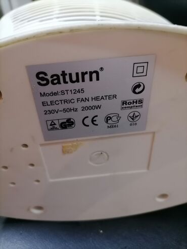 Kaloriferi: Grejalica duvaljka 2 brzine plus ventilator Saturn 2000w Okreće pri — 6