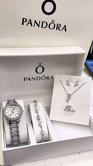 серебро наборы: Подарочный набор украшений Pandora Состав набора: - Наручные часы на — 7