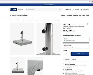 Suncobrani, tende i paviljoni: Granitno postolje za suncobran – Belavi - Masivna kvadratna baza od — 6