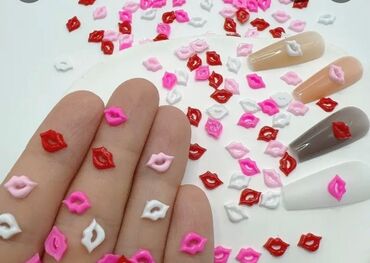 Nega noktiju: Set minijaturnih ukrasnih privesaka za nokte u obliku mašnica — 5