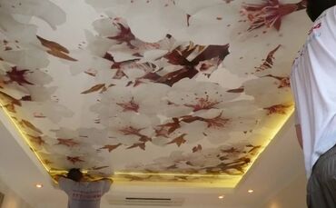 тамчы комнаты: Керме шыптар Жылтырабаган, Жылтырак, 3D потолоктор Кепилдик, Акысыз консультация, Акысыз ченөө