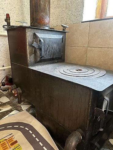 Печи на отработке: Твердотопливная печь-буржуйка с варочной поверхностью и подключением к — 1