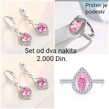 roblox ranac: Elegantni posrebreni set od dva nakita sa žigom S925 od hirurskog — 1