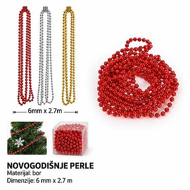 KMT Božićne ukrasne perle 2901444 Dekorativne novogodišnje perle za