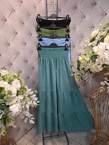 patike baletanke: Ženska boho suknja – dužina maxi/midi, sa širokim rastegljivim šmokom — 5
