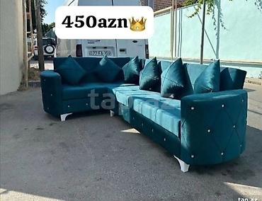 kunc divan embawood: Künc divan, Yeni, Açılmayan, Bazasız, Vеlur parça, Şəhərdaxili pulsuz çatdırılma — 1