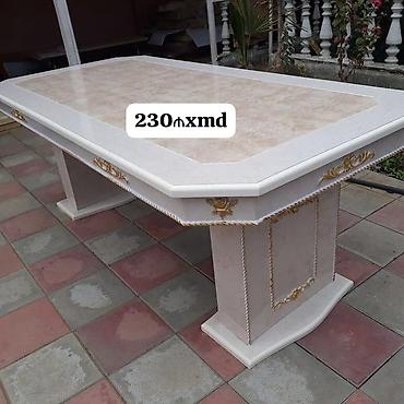 isdol: Klassik üslubda yemək/zal masası - Ölçü: 230 sm (uzunluq, “230” qeyd — 2