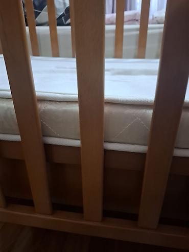 Манежи-кровати: Детская кровать 0+дерево 100% матрас намотрасник пуховые одеяло+ at lalafo.kg — 5 Манежи-кровати: Детская кровать 0+дерево 100% матрас намотрасник пуховые одеяло+ — 5