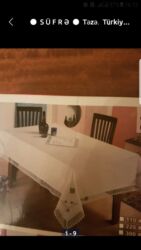 Digər qab-qacaq və mətbəx ləvazimatları: Süfrə. Təzə. Türkiyə istehsalı. Tac firması. Ölçü - 220 x 160 — 1