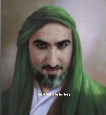 sekiller videolar: Yağlı boya tərzində portret tablo Sagopa Kajmer - Klassik üslubda — 1
