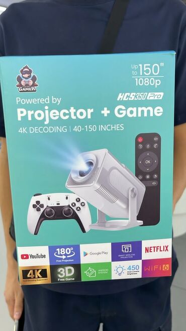 проектор мини: Портативный мультимедийный проектор с игровой консолью HCS350 Pro -