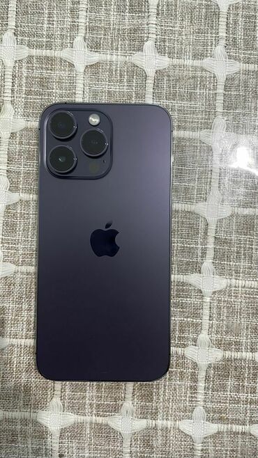 Apple iPhone: IPhone 14 Pro Max, Б/у, 256 ГБ, Deep Purple, Чехол, Кабель, Коробка