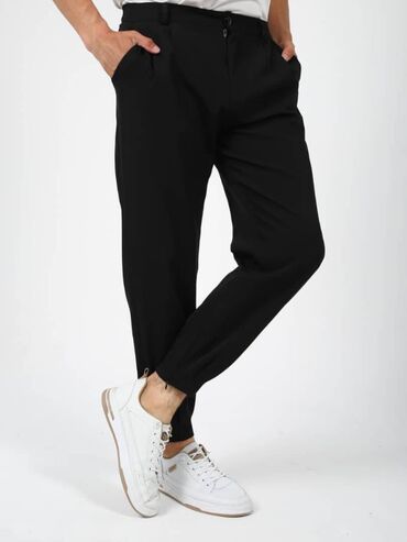 мужские брюки утепленные: Брюки цвет - Черный