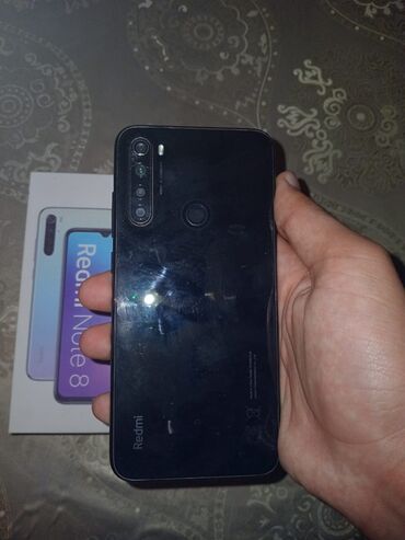 rəsmi not 11s: Xiaomi Redmi Note 8, 64 ГБ, цвет - Черный, 
 Отпечаток пальца, Две SIM карты, Face ID