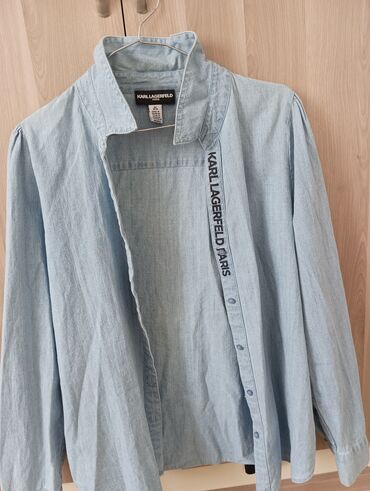 qadınlar üçün krujevalı bluzlar: Karl Lagerfeld, M (EU 38), rəng - Mavi