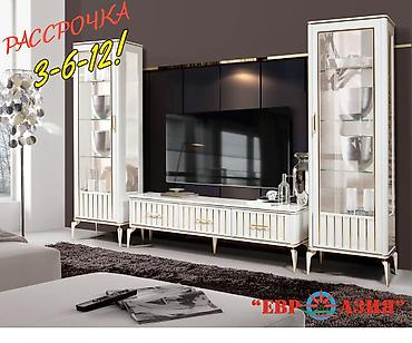 гостинный: Гарнитур для зала, Новый, В рассрочку, МДФ, Бесплатная доставка, цвет - Белый — 1
