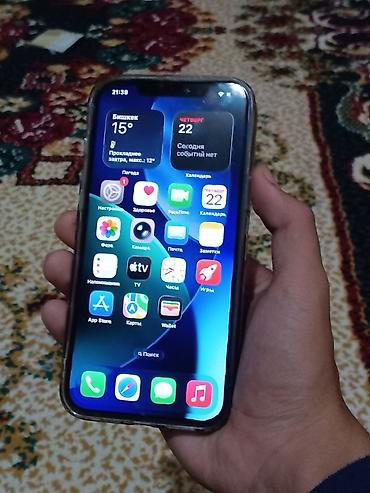 ufs 3: IPhone 12 Pro Max, Б/у, 256 ГБ, Pacific Blue, Чехол, 90 % — 2