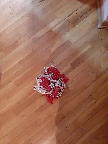 Qırmızı-ağ plastik təhlükəsizlik zənciri - Material: yüngül və möhkəm