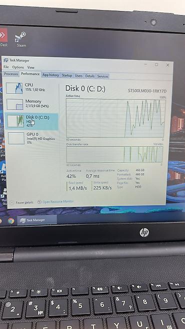 HP: HP noutbuk Texniki xüsusiyyətlər: - Ekran: 15.6" - Prosessor: Intel — 5