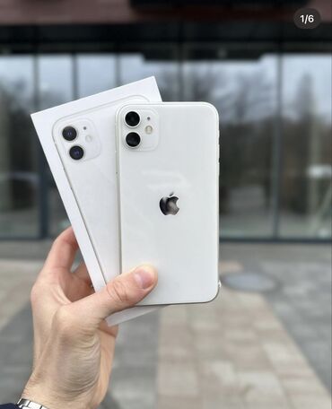 продам телефон самсунг: IPhone 11, Б/у, 128 ГБ, Белый, Защитное стекло, Чехол, Коробка, 83 %