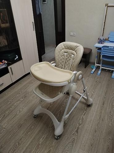 Детский стульчик для кормления, бежевый - Мягкое сиденье с at lalafo.kg Детский стульчик для кормления, бежевый - Мягкое сиденье с