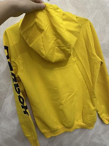 патч stone island: Мужская толстовка, XL, Reebok, Б/у, цвет - Желтый, Платная доставка — 3