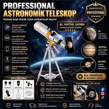 İdman və istirahət: Professional Astronomik Teleskop – refraktor tipli, yüksək keyfiyyətli — 3