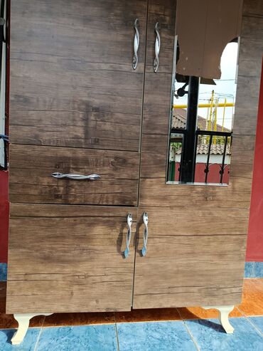 taxta qapi satisi: Новый, Распашной, 4 двери Прямой шкаф, Гардеробный шкаф, Турция