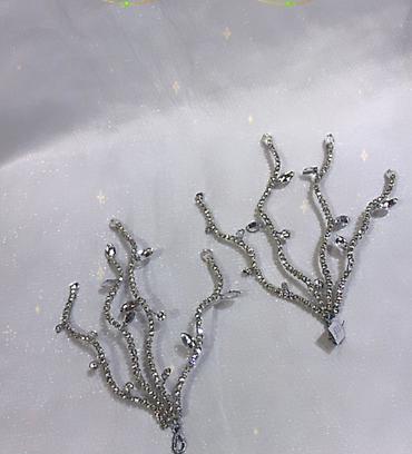 Свадебные аксессуары: Свадебный аксессуар, Свадебная диадема, тиара, Новый, цвет - Серебристый — 15