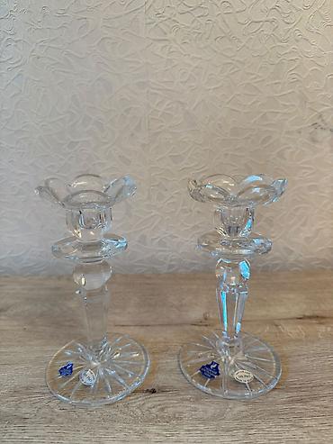 Kristal şamdanlar – 2 ədəd dəst - Material: şəffaf kəsimli kristal - lalafo.az -da Kristal şamdanlar – 2 ədəd dəst - Material: şəffaf kəsimli kristal -