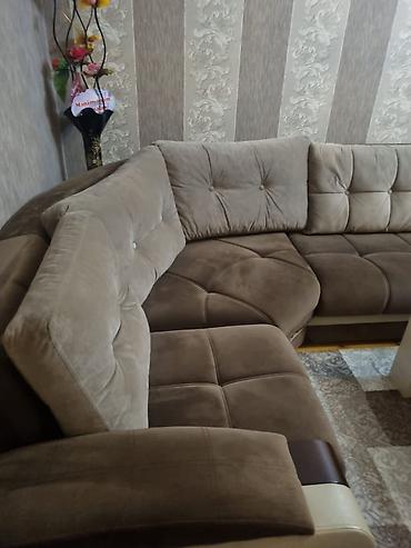 Divan və kreslo dəstləri: Künc divan dəsti - Forma: L-şəkilli/künc konstruksiya, geniş oturma — 4