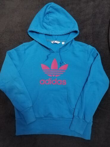 dukserice adidas: Adidas, M (EU 38), color - Light blue