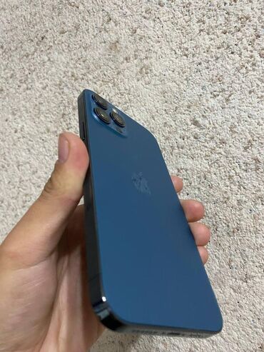 скупка не рабочий телефон: IPhone 12 Pro Max, Колдонулган, 128 ГБ, Pacific Blue, Кулакчындар, Коргоочу айнек, Каптама, 92 %