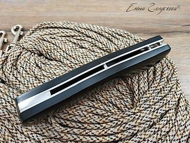 Охотничьи ножи: Складной нож Калан от Витязь сталь 65x13, рукоять дерево Охота и — 6