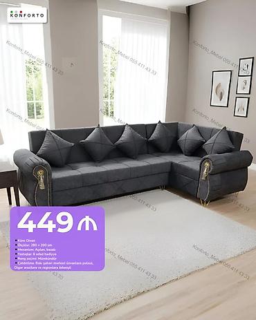 Künc divan – Konforto Mebel - Ölçü: 280 × 200 sm - Mexanizm: açılan