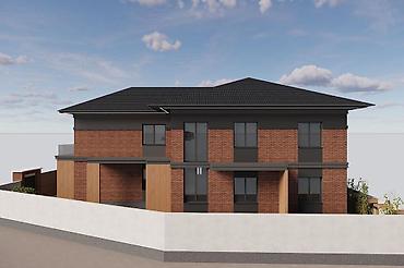 Фасадные работы: Современный двухэтажный дом в стиле неоклассика/минимализм — — 9