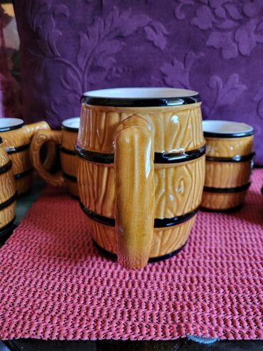 Čaše: Servis krigli za pivo iz 60,70ih. Kravsko Cehoslovacka. Servis — 9