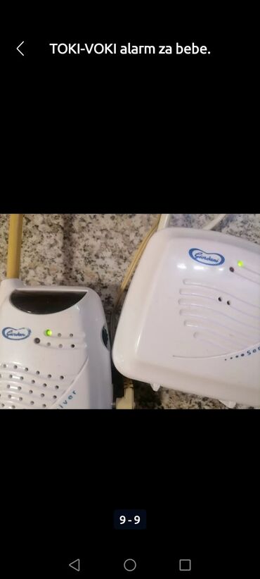 Ostali kućni aparati: Toki Voki - alarm za bebe male. Baza i slušalica. Ispravno — 7