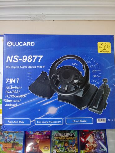 playstation rolu: Alucard NS-9877 180 dərəcəlik oyun yarış sükanı. Ns Switch, PS4/PS3