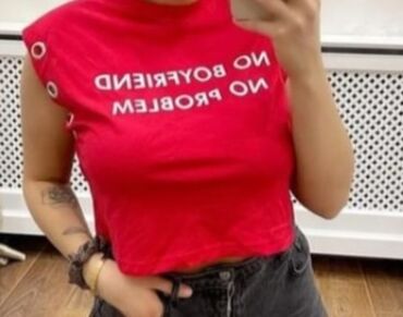 majice sa dekolteom: Bоја - Crvena