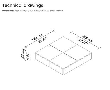 Mebel: Jurnal masası, İşlənmiş, Açılmayan, MDF, Kvadrat masa — 3