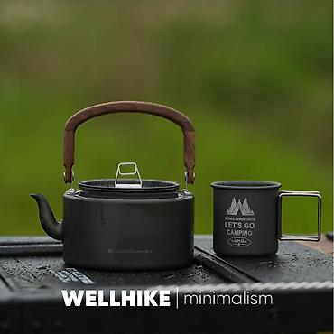 fire maple: Чайник заварочный (серый), 18х14.5х18.5см, WELLHIKE (WK054501) - — 2