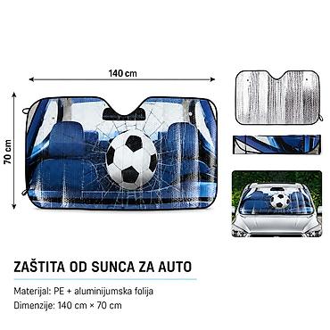 KMT Style sklopiva zaštita od sunca za vetrobran – fudbalski motiv