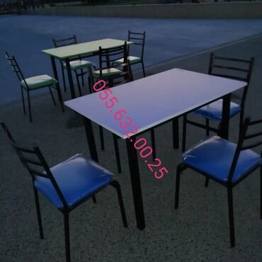 Restoran mebeli: Kuxna üçün masa və oturacaqlar dəstləri, kafe və cayxana üçün stol — 9