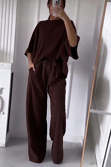 Kompleti: 💫Topkomplet – široke pantalone i oversize majica kratkih rukava ✅3200 — 5