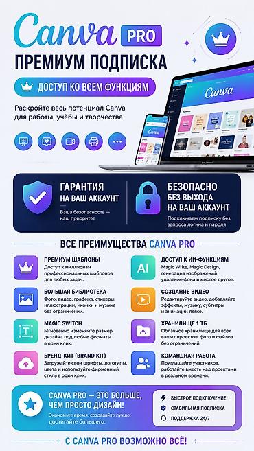 коокор фото: Canva Pro — премиум‑подписка с полным доступом ко всем функциям для — 1