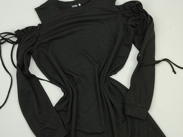 eleganckie czarne bluzki z dekoltem: Tunika, SinSay, S, stan - Dobry