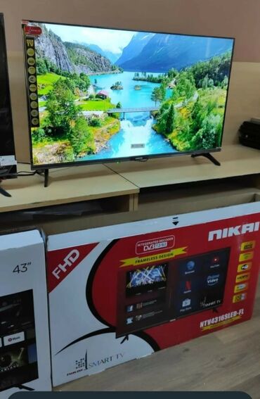 televizor ekran qoruyucu: Новый Телевизор Nikai 43" FHD (1920x1080), Платная доставка