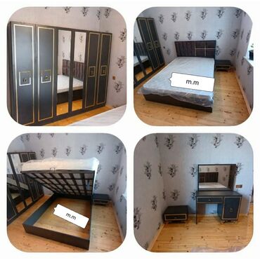 Yataq otağı dəstləri: İkinəfərlik çarpayı, 2 tumba, Termo, Dolab, Azərbaycan, Yeni — 21